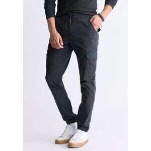 NWT Buffalo David Bitton Men's Cargo Jogger Pants Black XXL Cotton Blend